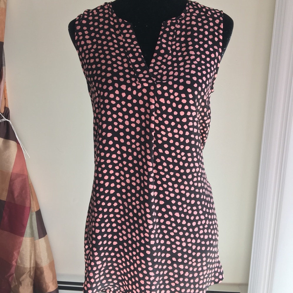 H&M Sleeveless Long V-Neck Tunic Blouse Size 2